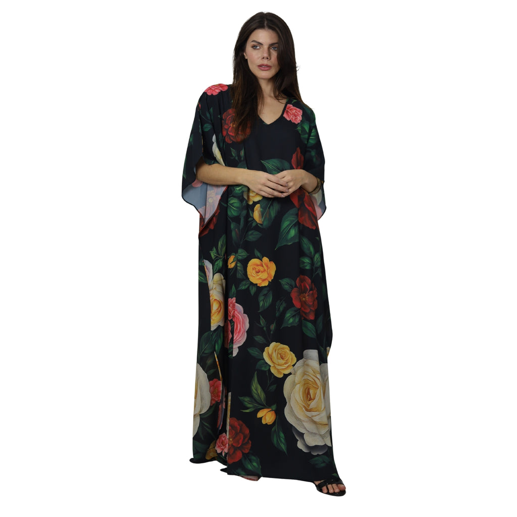 Kaftan Longa estampada Bixugrillo Bloom