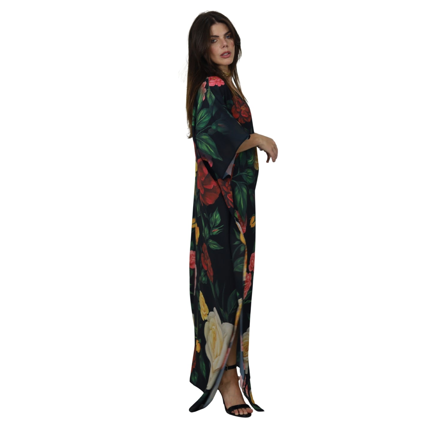Kaftan Longa estampada Bixugrillo Bloom
