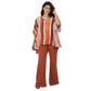 Conjunto Blusa kaftan e Pantalona BIXUGRILLO estampada Belle Rivière Terracotta