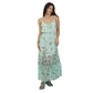 Vestido  Midi de Alça Bixugrillo estampado Margaridas Verde
