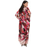Kaftan vestido longa estampada borboleta pink
