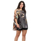 Blusa Kaftan ombro aberto estampada Borbo