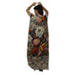 Kaftan Longa estampada Bixugrillo Garden