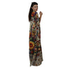 Kaftan Longa estampada Bixugrillo Garden