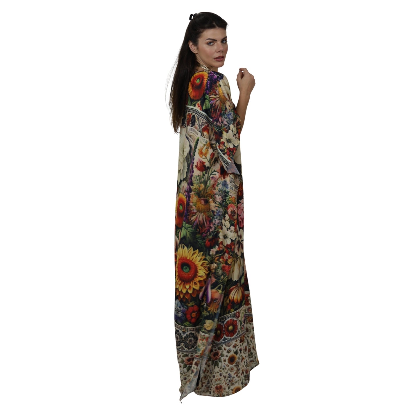 Kaftan Longa estampada Bixugrillo Garden