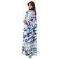 Kaftan vestido longa estampada Aquário
