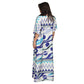 Kaftan vestido longa estampada Aquário