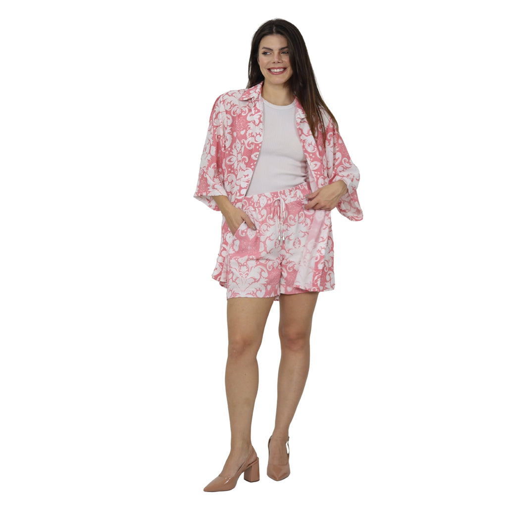 Conjunto 02 PÇS Camisão e Short BIXUGRILLO estampado Corações