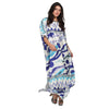 Kaftan vestido longa estampada Aquário