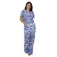Conjunto Blusa e Pantalona BIXUGRILLO estampada Moldura Azul