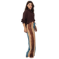 Conjunto 2pçs Camisão marron e Pantalona BIXUGRILLO estampado listras aquareladas