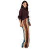 Conjunto 2pçs Camisão marron e Pantalona BIXUGRILLO estampado listras aquareladas