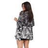 Blusa Kaftan ombro aberto estampada Coqueiro PeB