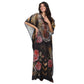 Kaftan vestido longa estampada Tigre