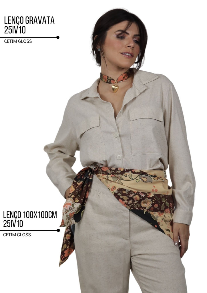 kit de 02 Lenço Estampado Exclusivo Bixugrillo PATCHWORK