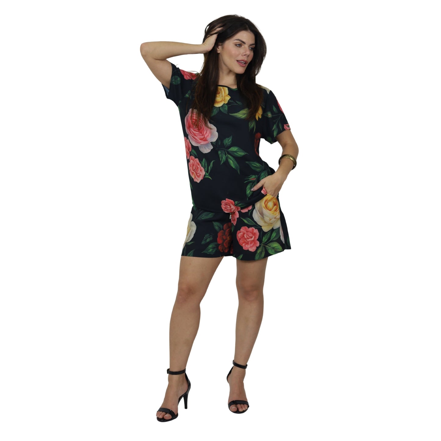 Conjunto de Blusa e Short BIXUGRILLO estampado Bloom