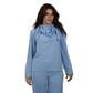 Conjunto 3pçs Blusa, Pantalona e Lenço  | BIXUGRILLO Estampada | Azul Claro