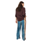 Conjunto 2pçs Camisão marron e Pantalona BIXUGRILLO estampado listras aquareladas