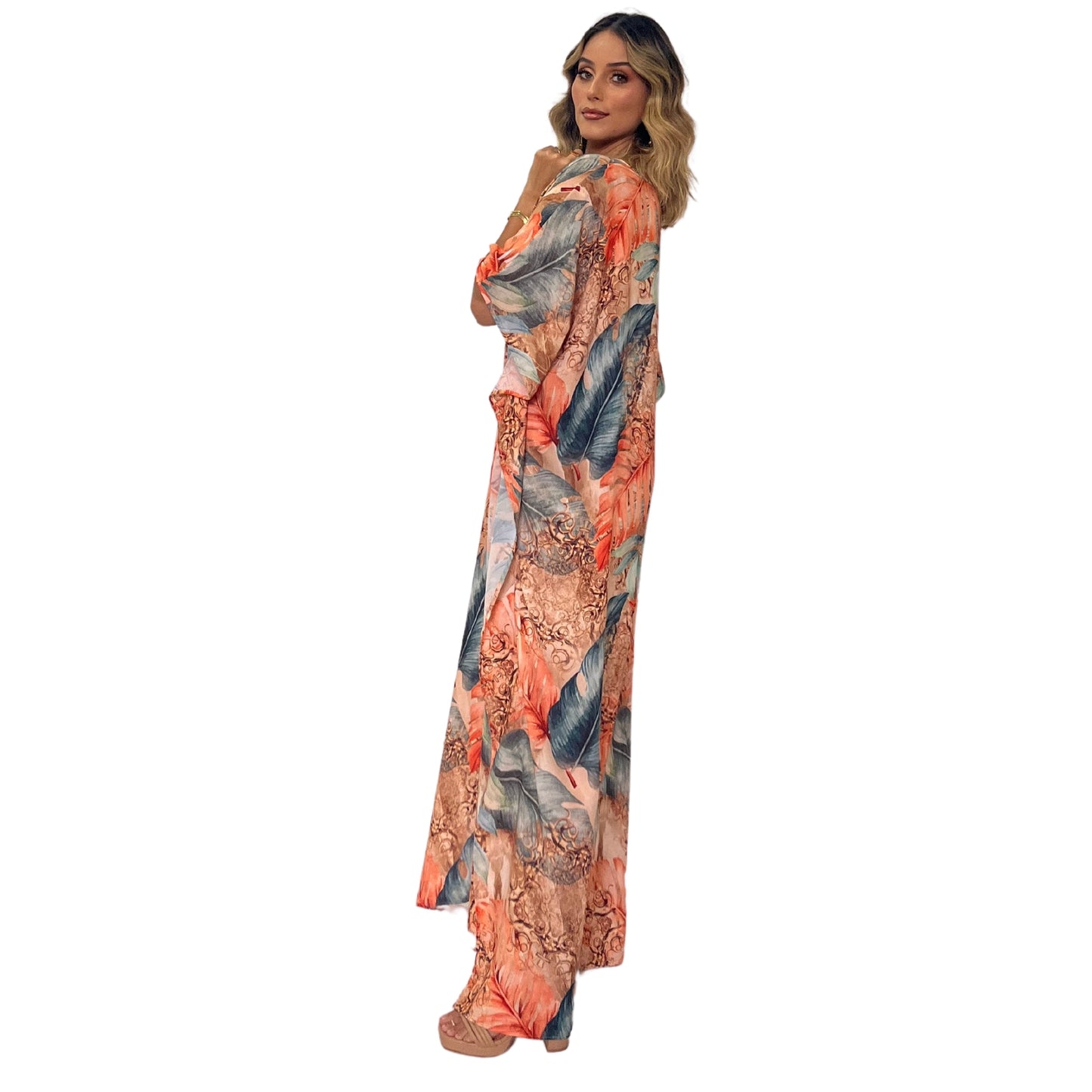 Kaftan Longa estampada Bixugrillo Antunes