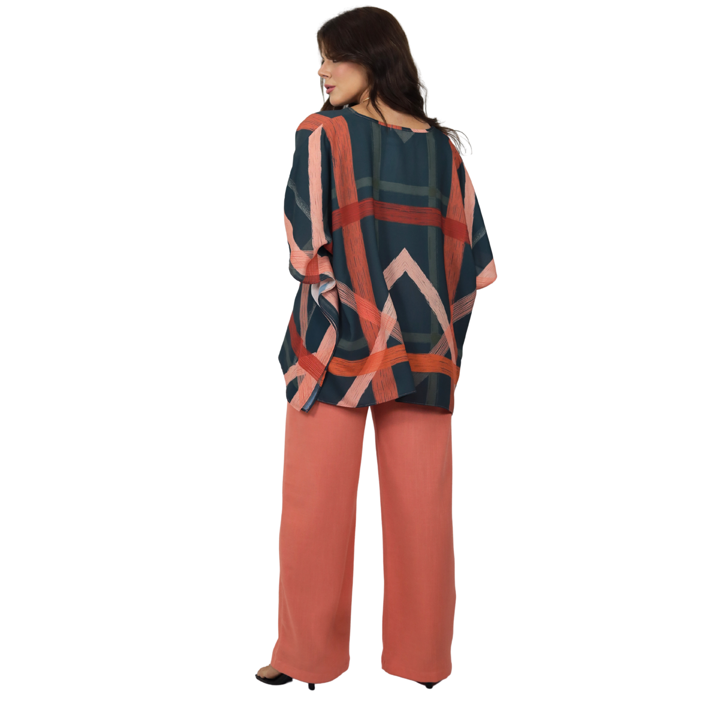 Conjunto Blusa kaftan e Pantalona BIXUGRILLO estampada Belle Rivière