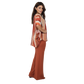 Conjunto Blusa kaftan e Pantalona BIXUGRILLO estampada Belle Rivière Terracotta