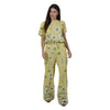Conjunto Blusa e Pantalona BIXUGRILLO estampada Margaridas Amarelo