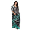 Kaftan vestido longa estampada zebra green