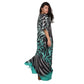 Kaftan vestido longa estampada zebra green