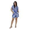 Conjunto de Blusa e Short BIXUGRILLO estampado Moldura Azul