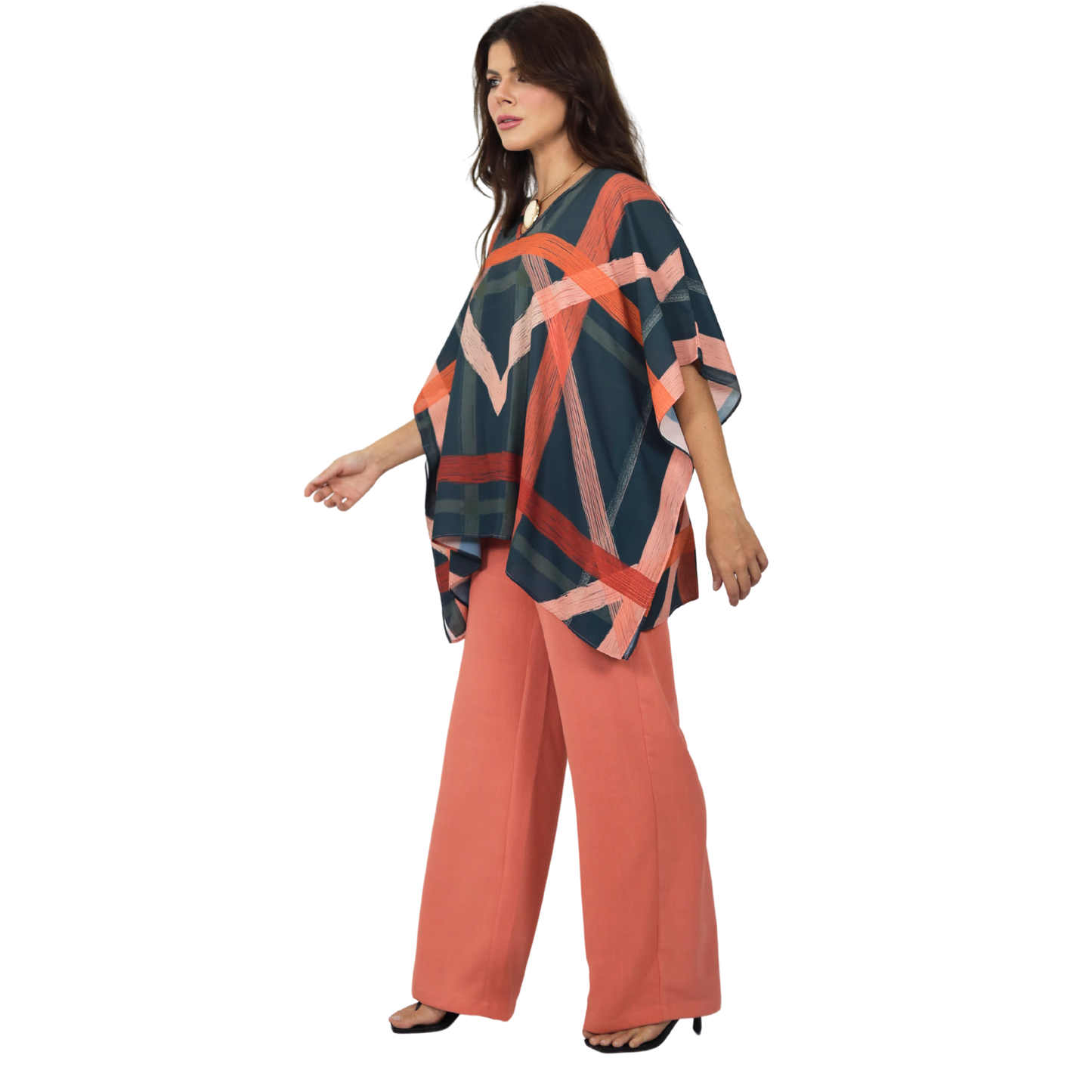 Conjunto Blusa kaftan e Pantalona BIXUGRILLO estampada Belle Rivière