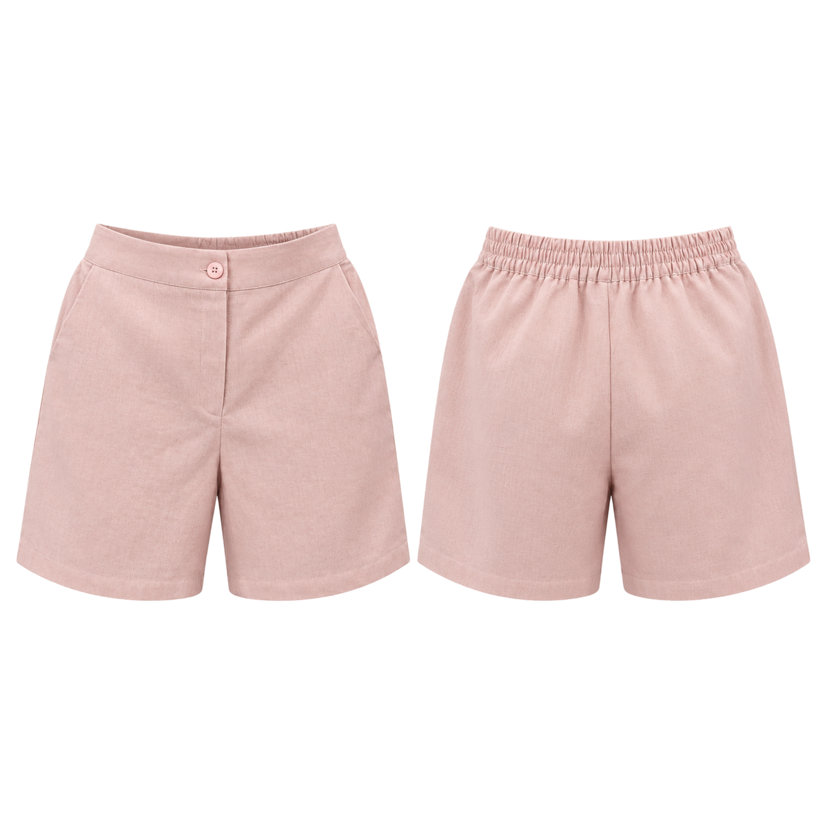 Conjunto Bixugrillo  Rosé Serena em Viscolinho — Blusa + Bermuda