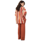 Conjunto Blusa kaftan e Pantalona BIXUGRILLO estampada Belle Rivière Terracotta