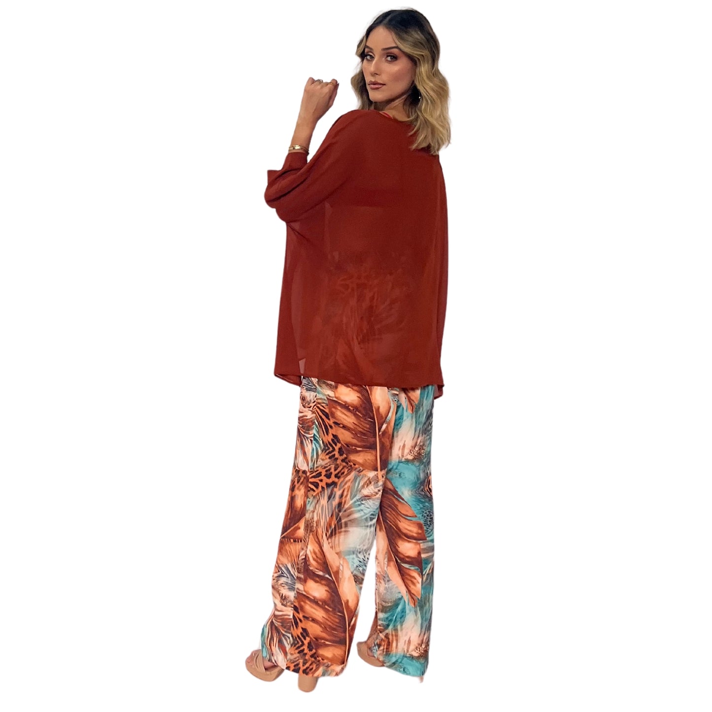 Blusa manga morcego lisa Telha