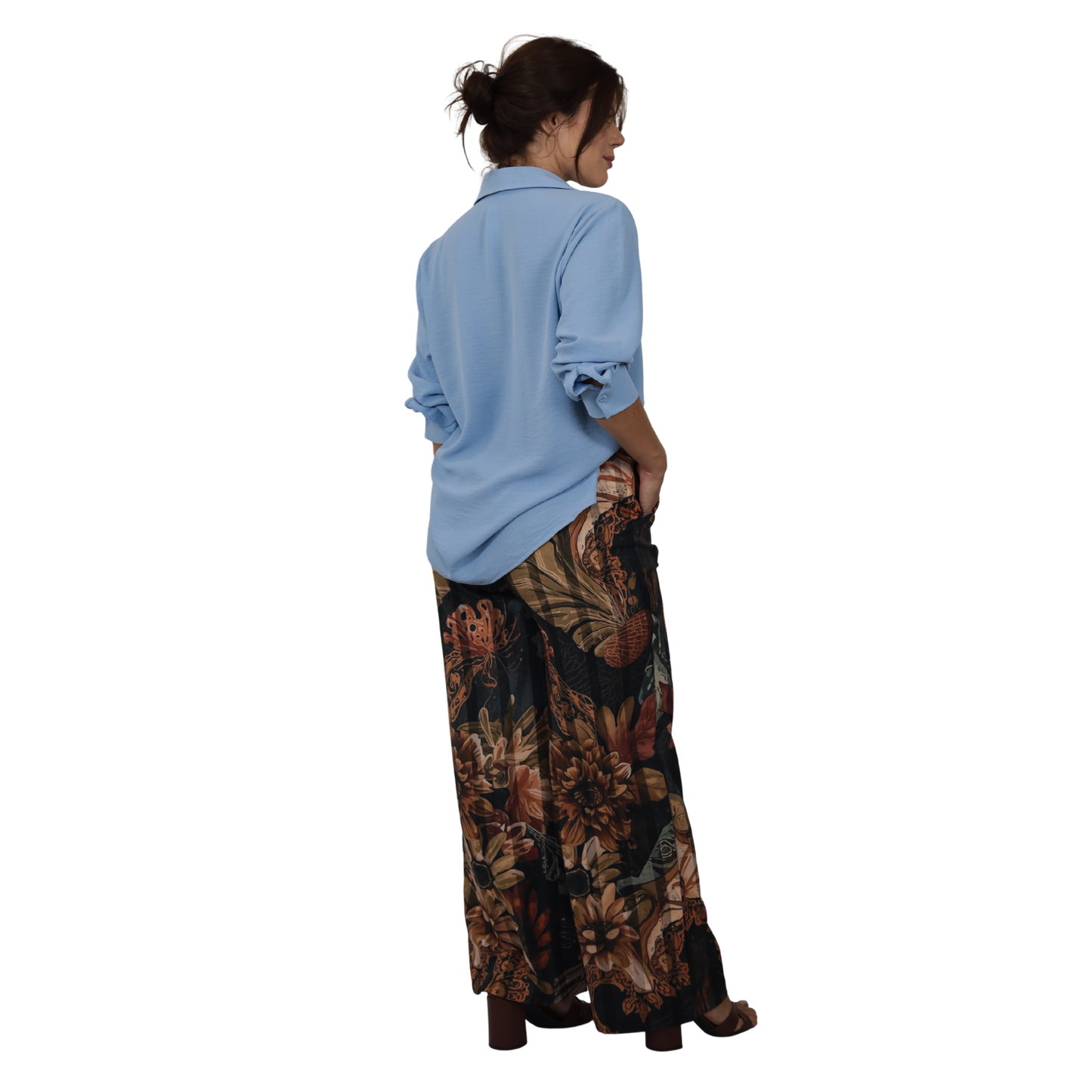 Calça pantalona  | BIXUGRILLO Estampada | Essenza Selva