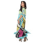 Kaftan vestido longa estampada moderno