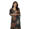 Kaftan Longa Feminina em GGT Toque de Seda | Estampa Exclusiva BIX.G |  Selva Imperial