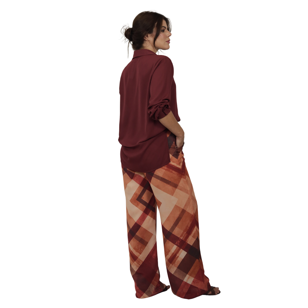 Camisão Manga longa | BIXUGRILLO Estampada | Marsala