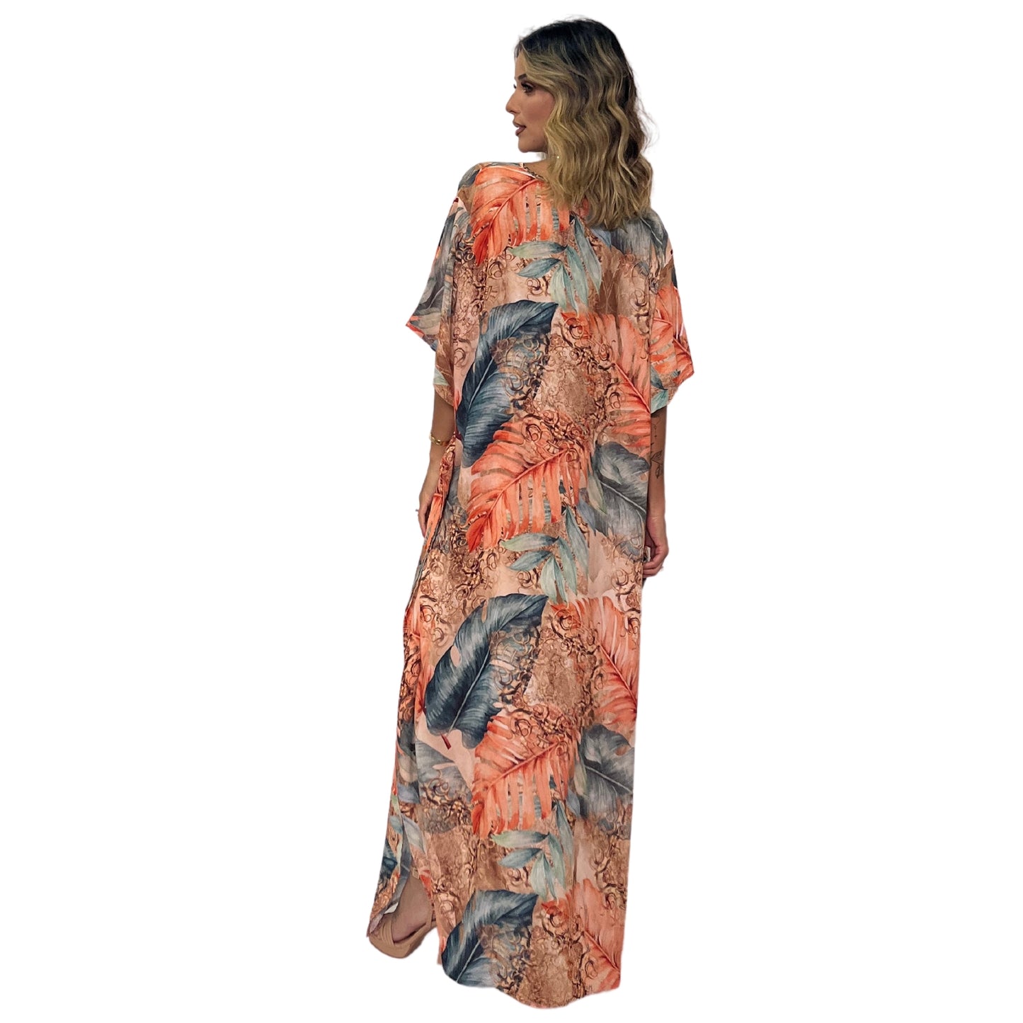 Kaftan Longa estampada Bixugrillo Antunes