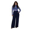 Blusa de Renda manga longa | BIXUGRILLO  | Azul claro