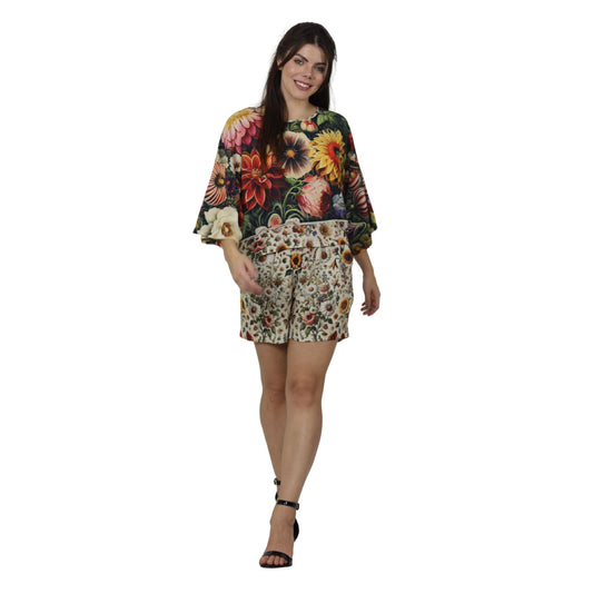 Conjunto Floral Blusa e Short Bixugrillo estampado Garden