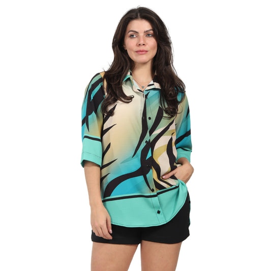 Camisa manga 3/4 BIXUGRILLO estampada Algas