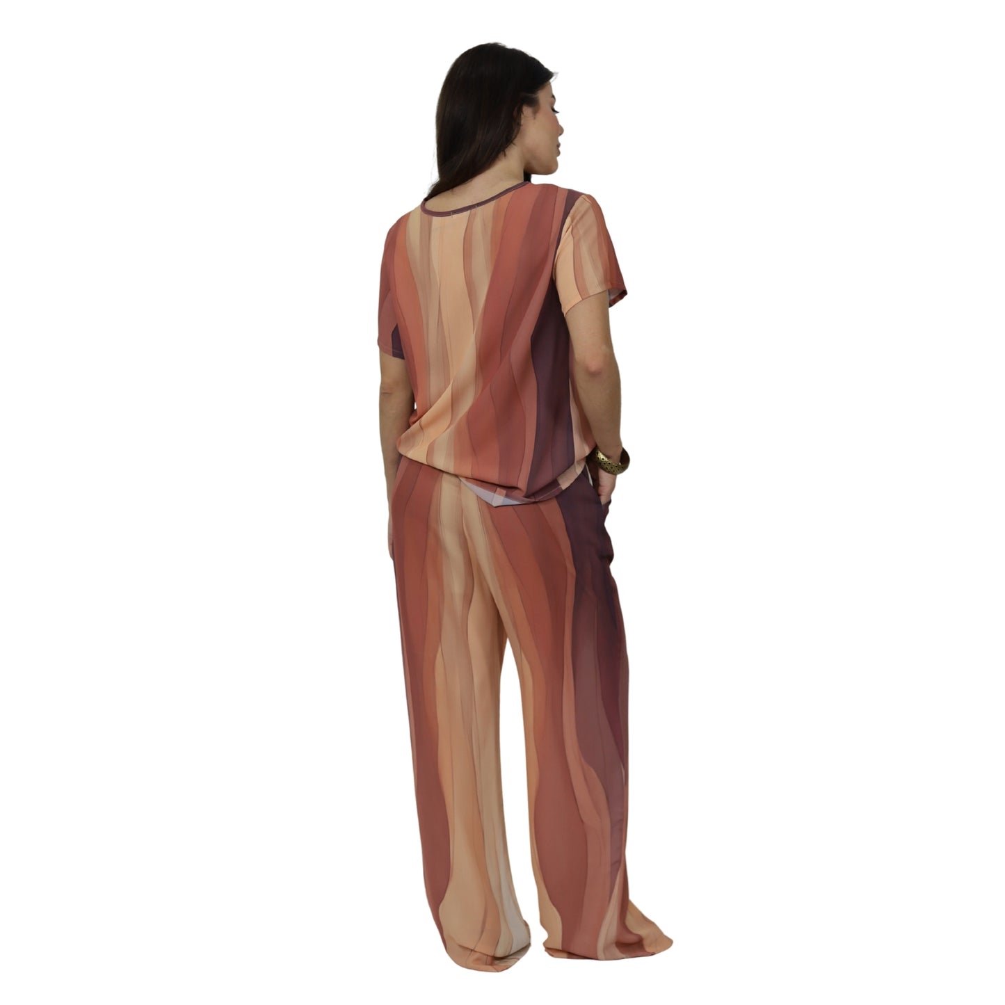 Conjunto Blusa e Pantalona BIXUGRILLO estampada Flow Rosa