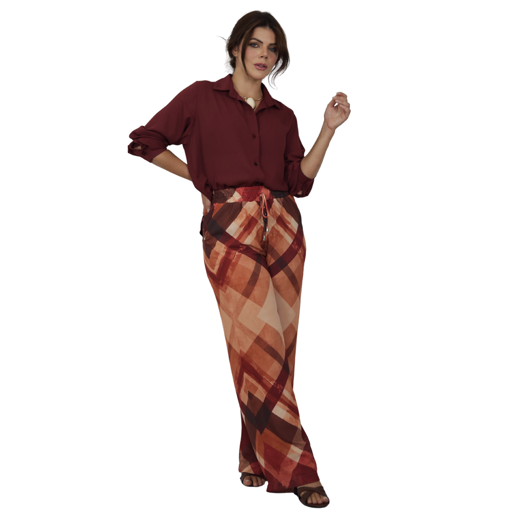 Camisão Manga longa | BIXUGRILLO Estampada | Marsala
