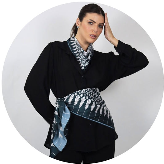 Lenço Bixugrillo 90x90cm – Cetim Toque de Seda com Estampa Exclusiva