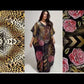 Kaftan vestido longa estampada Tigre