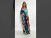 Kaftan vestido longa estampada Borbo aquarela