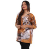 Blusa Decote "V" manga 3/4 BIXUGRILLO estampada Tigre