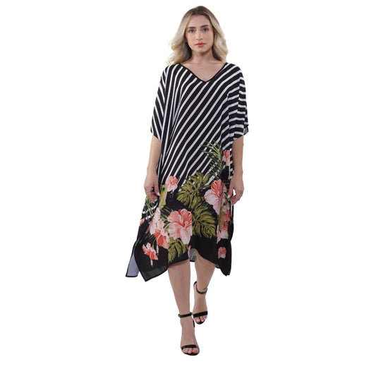 KAFTAN VESTIDO curto BIXUGRILLO estampa Tucano