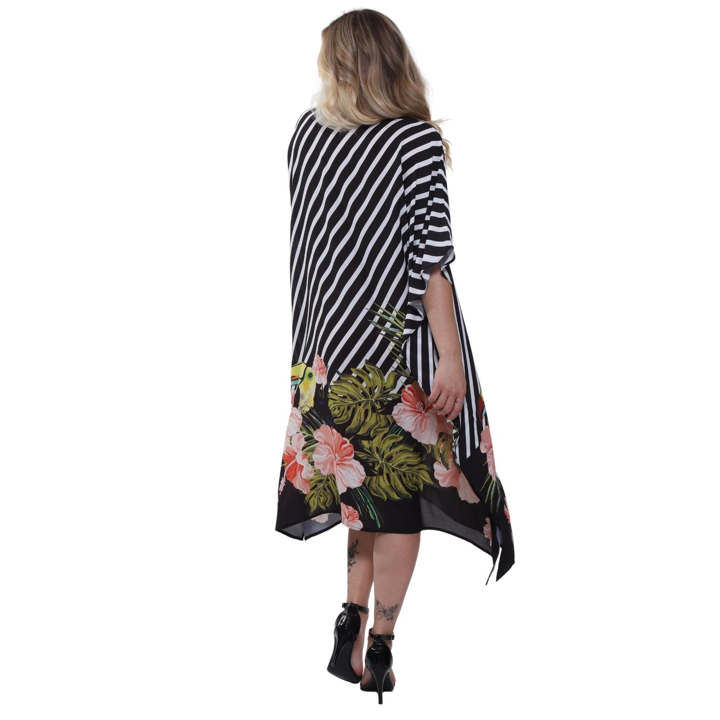 KAFTAN VESTIDO curto BIXUGRILLO estampa Tucano