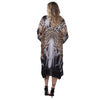 KAFTAN VESTIDO curto BIXUGRILLO estampada Animal print